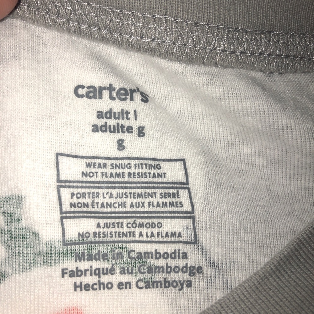 Carters snowman pajamas adult large - Picture 3 of 3